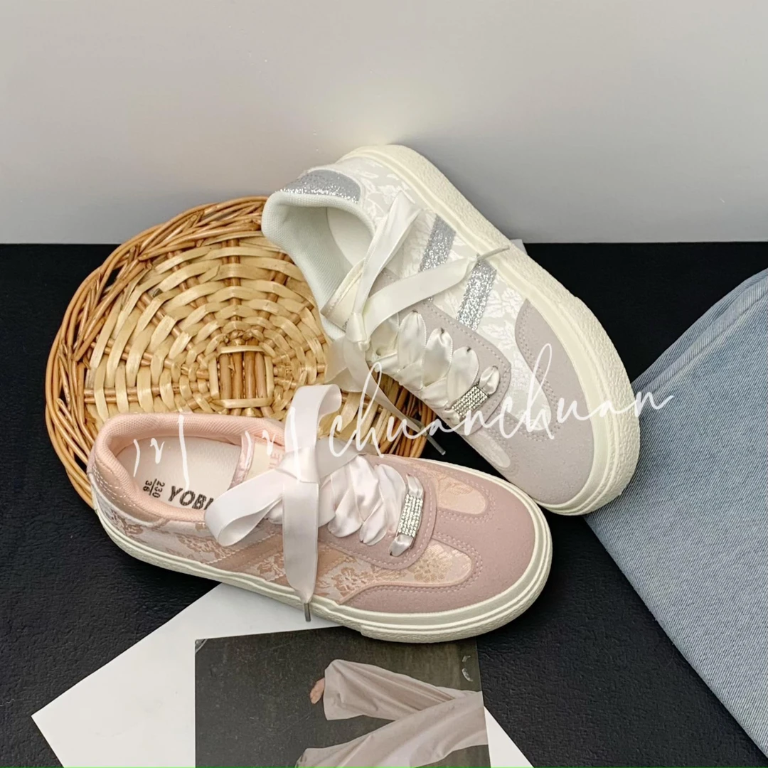 2025新款夏季德训鞋女百搭小众港风板鞋学院风ins低帮小白鞋H1321