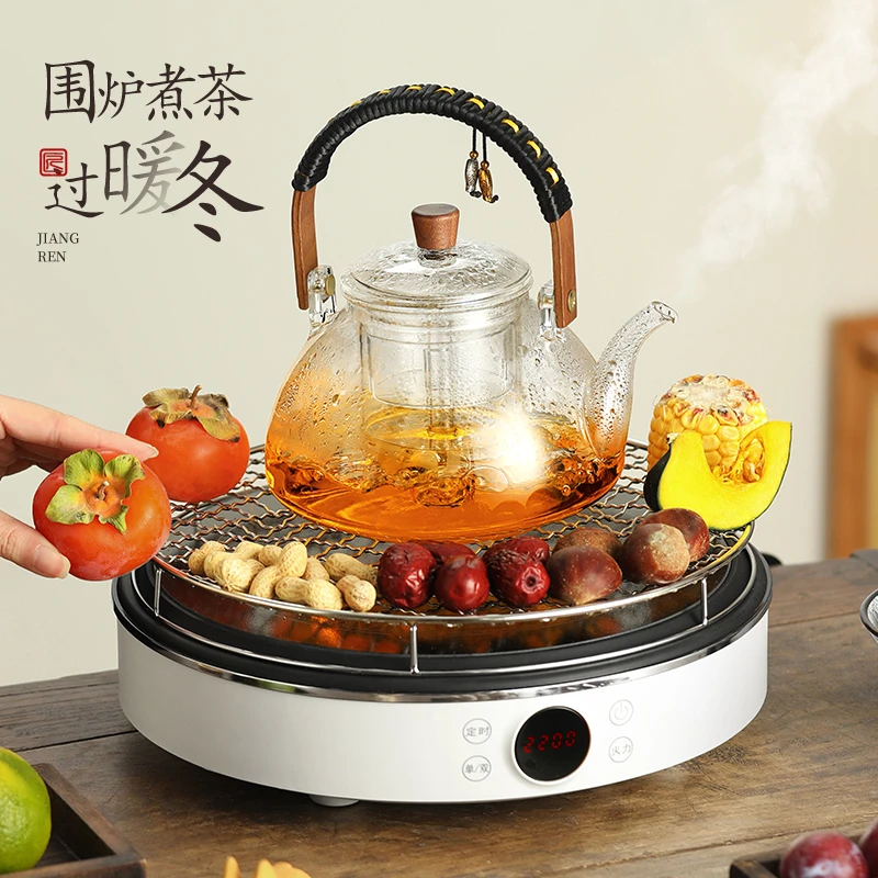 围炉煮茶家用室内器具全套网红电炉养生壶烧水壶玻璃煮茶器
