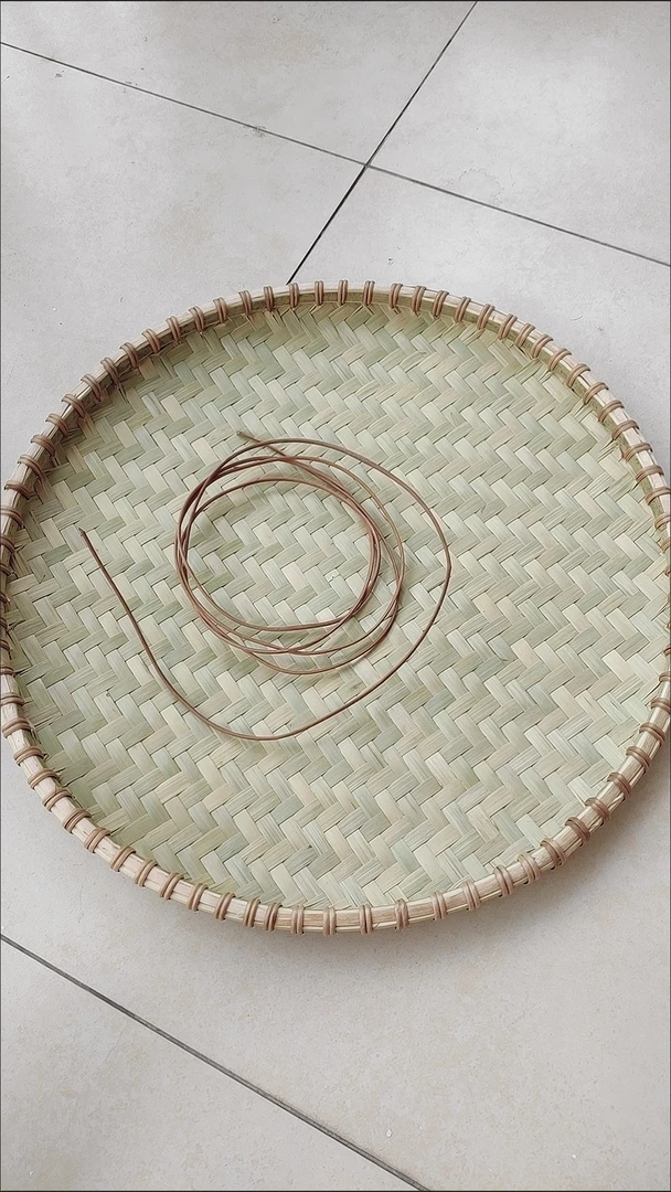 包邮农家竹编竹制品竹匾无孔家用竹筛竹簸箕手工绘画装饰晾晒竹篮