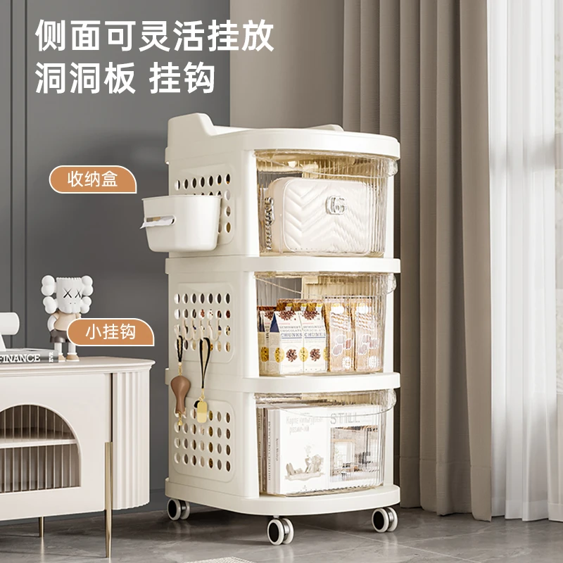 橱明星三层小推车置物架家用移动零食玩具收纳架客厅抽屉式收纳箱