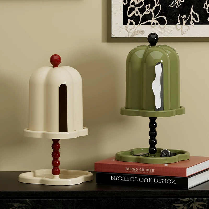 橱明星法式复古纸巾盒中古风茶几卷纸筒盒创意客厅轻奢高档盒xx