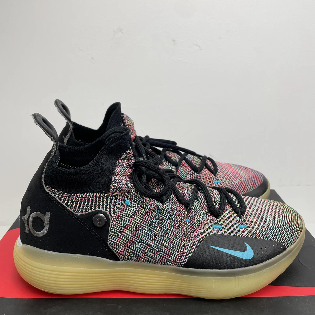 41码 Nike 中古 KD11 全掌气垫 篮球鞋 黑彩红 无盒 公价1559