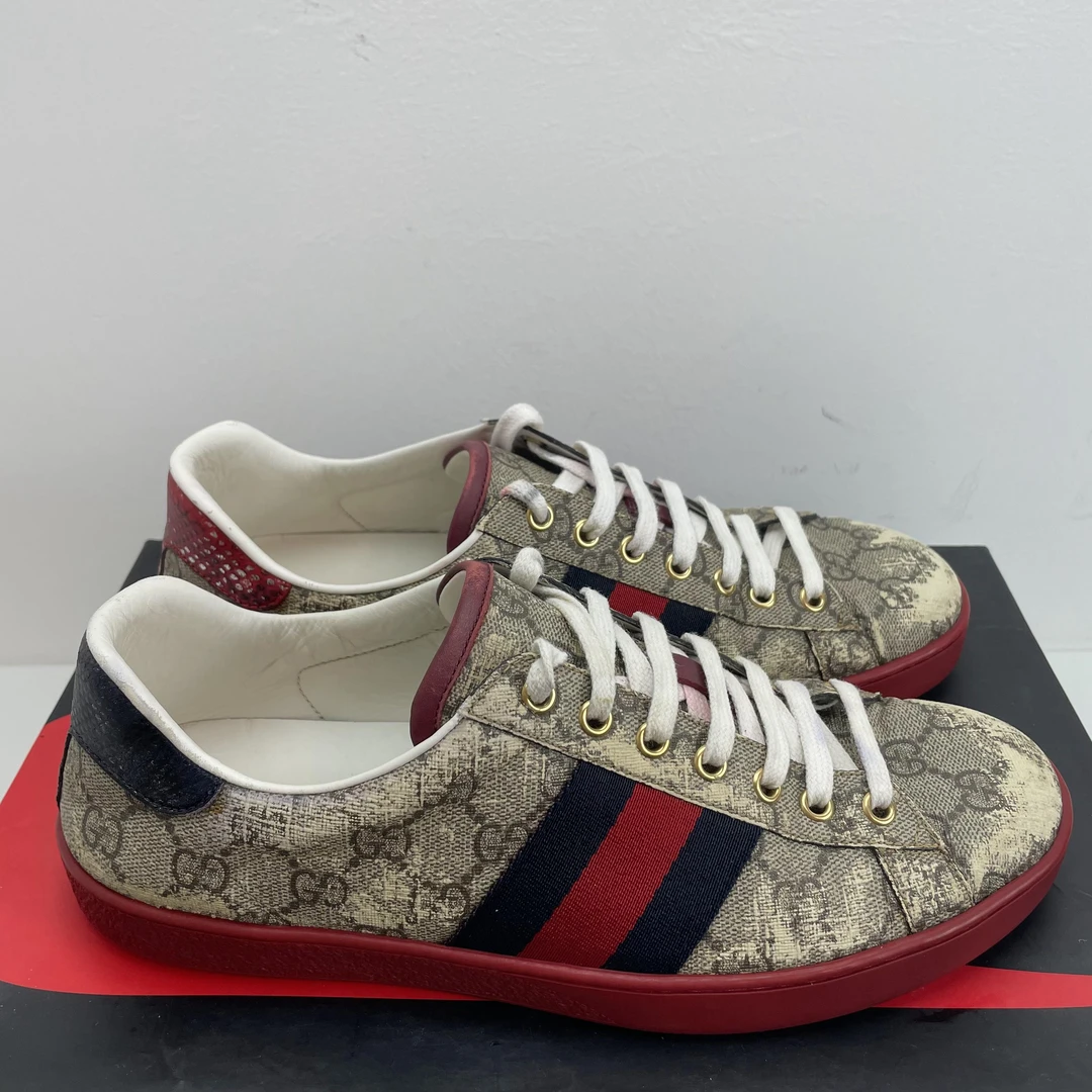 41码 古驰 Gucci Ace系列 中古 刺绣 休闲鞋 无盒 公价3649