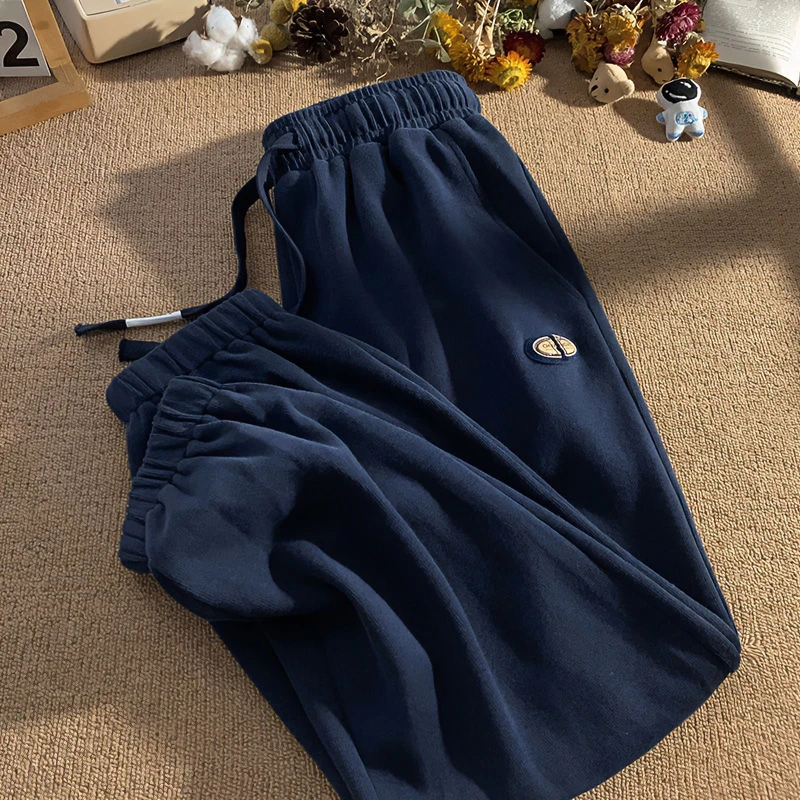 特大码300斤加绒束脚卫裤学院哈伦裤宽松运动裤潮ins加厚休闲卫裤