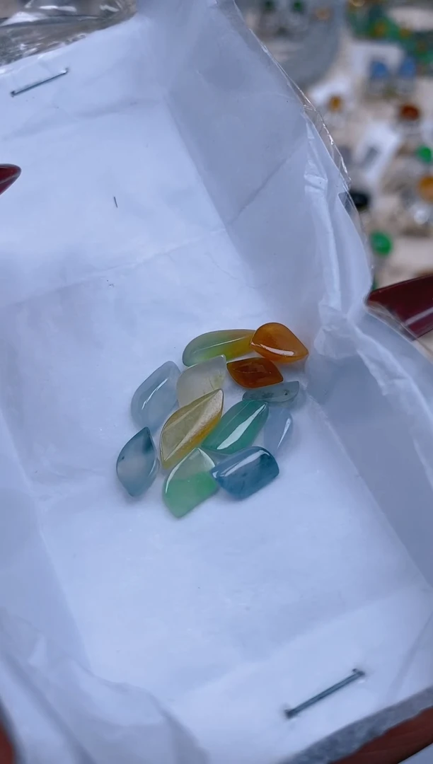 【闪购商品】翡翠耳饰未镶嵌天然翡翠蛋面未镶嵌203