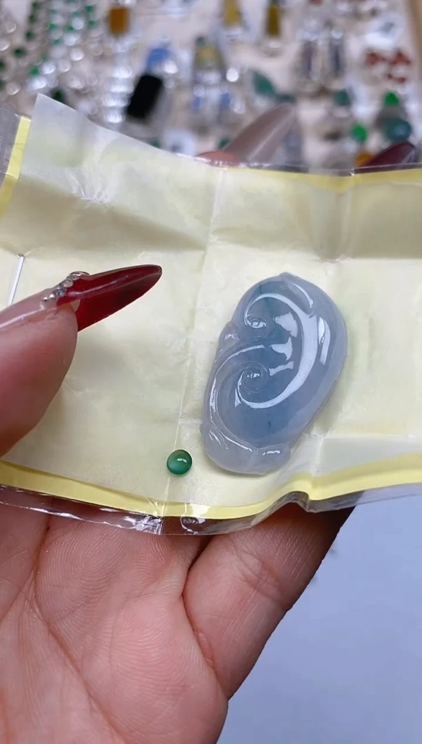 【闪购商品】翡翠耳饰未镶嵌天然翡翠蛋面未镶嵌184