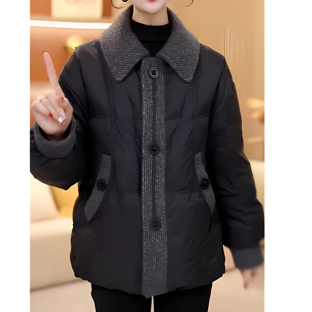 2024爆款冬季时尚洋气时髦短款外套保暖舒适妈妈装百搭棉衣棉服