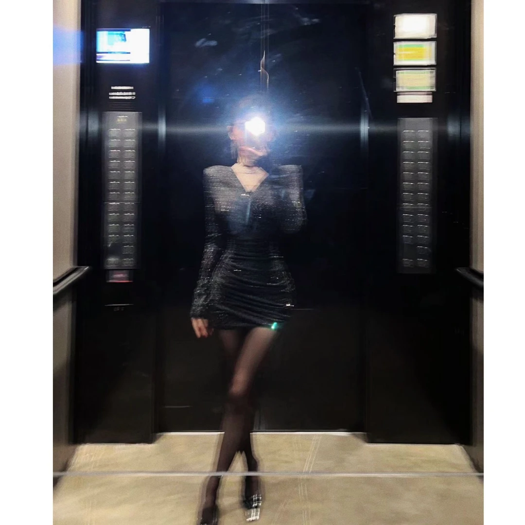 粉红Pink【C位裙】闪钻氛围感气质晚礼裙连衣裙LWJ23C3Q1220