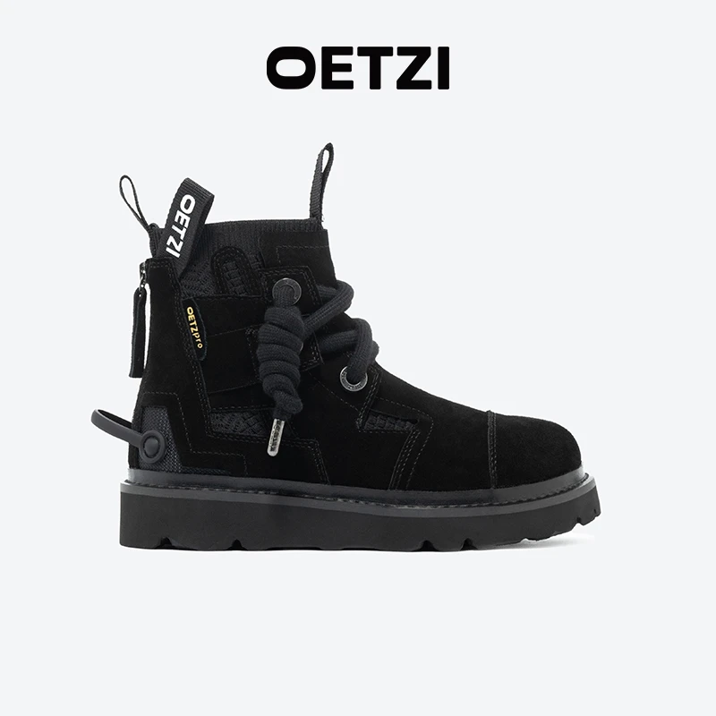 OETZI冰人奥茨丑萌鞋复古高帮女鞋简约翻毛皮憨憨鞋潮鞋废土风