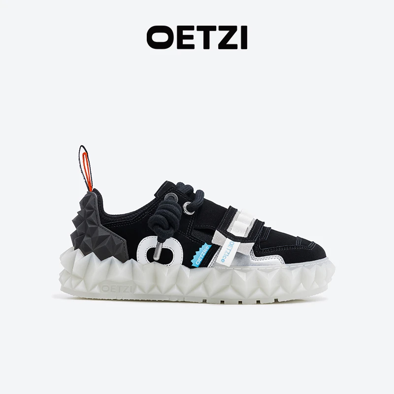 OETZI冰人奥兹新品翻毛皮低帮休闲鞋冰山果冻丑萌鞋潮