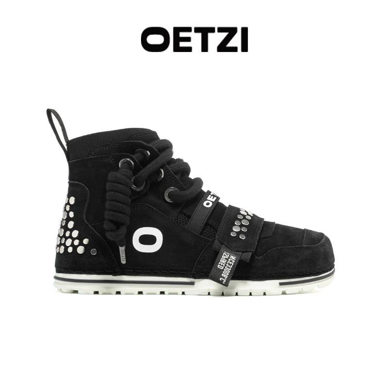 OETZI冰人奥兹春秋新款铆钉高帮鞋休闲丑萌鞋厚底男女同款