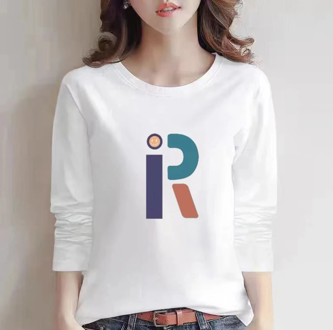 2024长袖秋衣男女休闲透气时尚百搭圆领印花T恤 大R