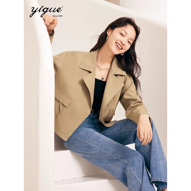 【大叔专享】亦谷小个子短外套秋新款复古防晒宽松显瘦上衣G3AAF352