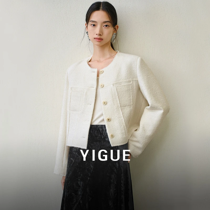 亦谷羊毛小香风短款外套女装新款爆款高级感上衣G5CAF486-2