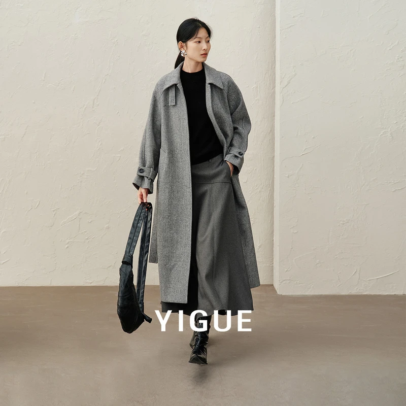 【大叔专享】亦谷高级感呢子大衣女秋冬季氛围感毛呢外套G4WAF458