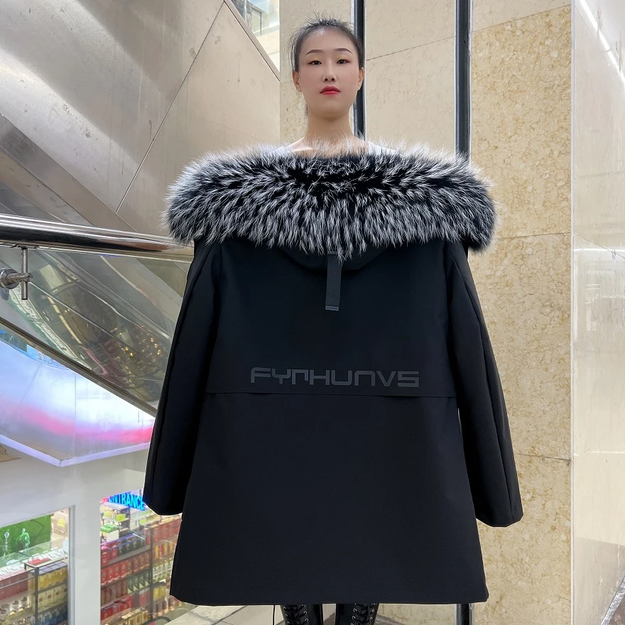 8080男款派克服獭兔毛内胆可拆卸时尚休闲中长款大毛领厚保暖时尚