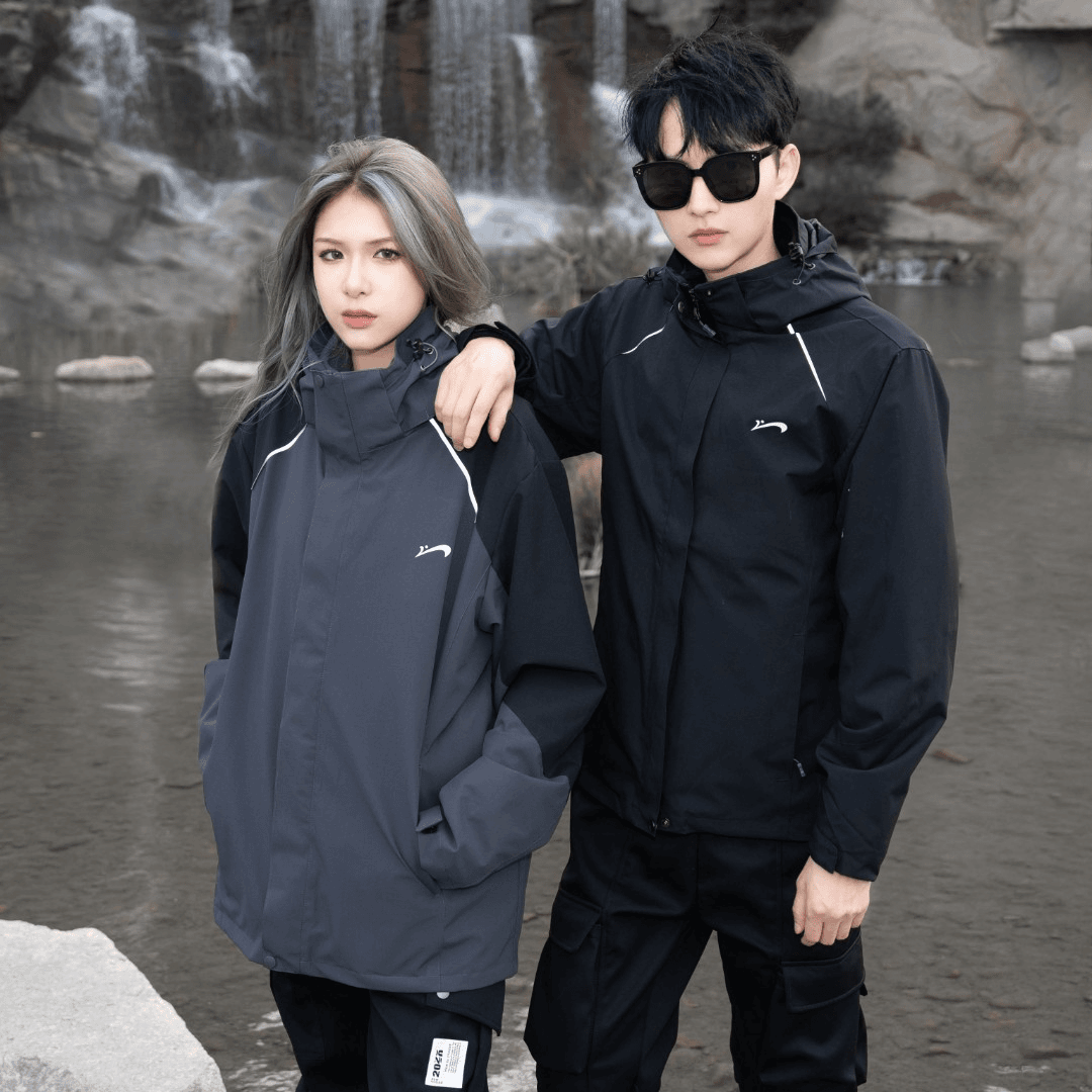 贵人鸟冲锋衣三合一秋冬户外运动可拆卸防风加绒加厚登山服外套男