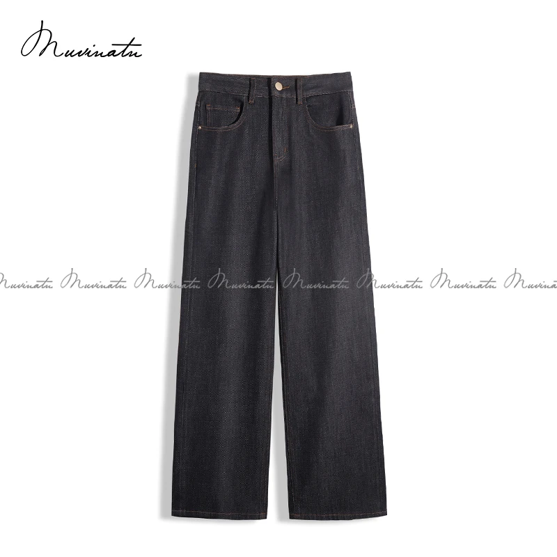 X垂感纯色直筒牛仔裤KZ011916