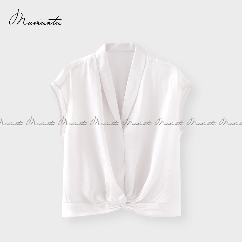 法式醋酸缎面翻领衬衫CS925116