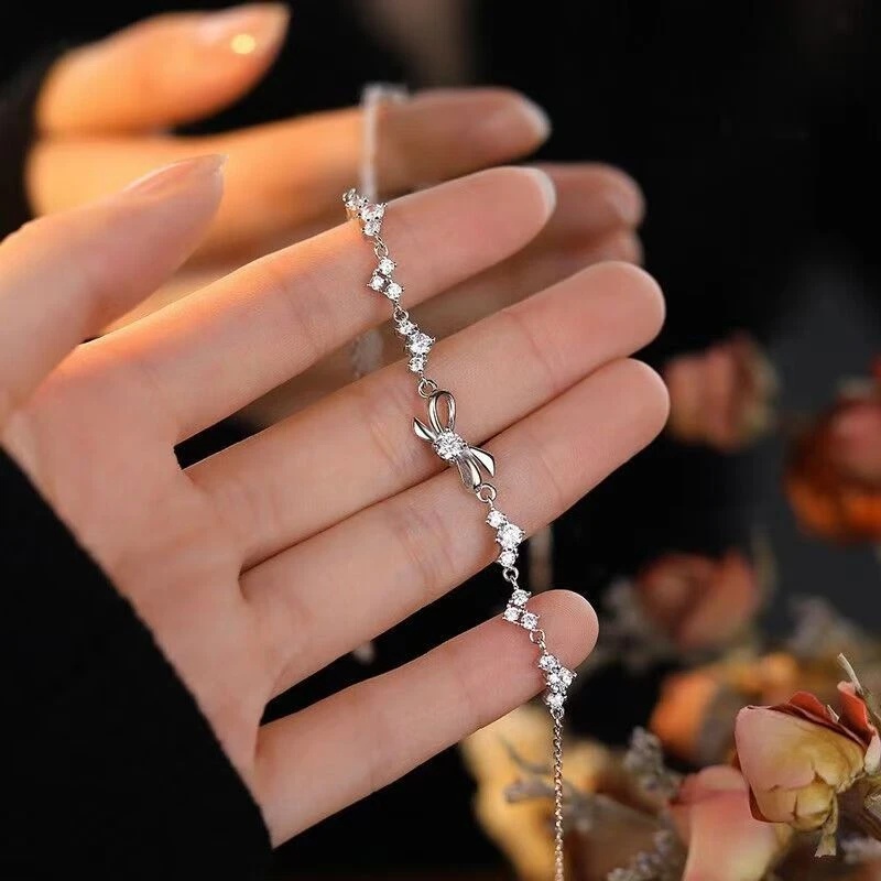 925银手链 蝴蝶结手链