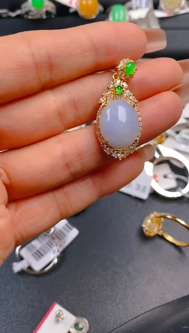 【闪购商品】翡翠戒指银S925镶嵌天然翡翠