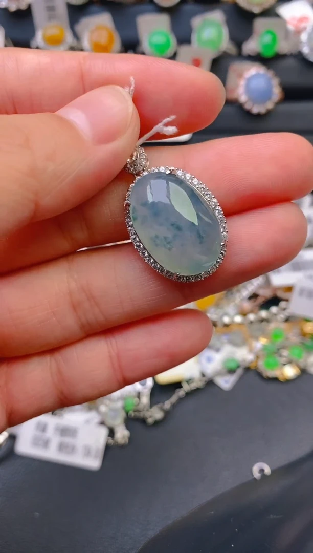 【闪购商品】翡翠戒指银S925镶嵌天然翡翠