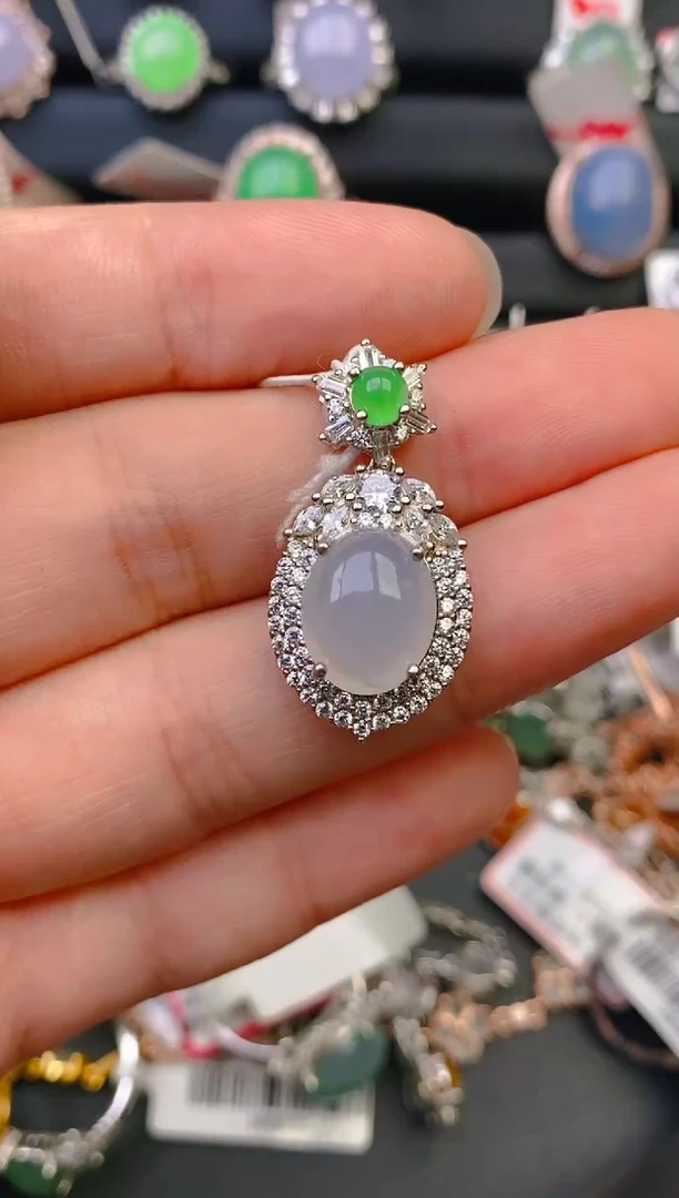 【闪购商品】翡翠戒指银S925镶嵌天然翡翠