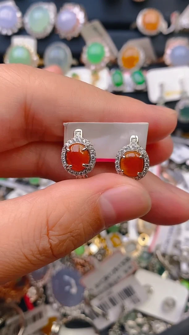 【闪购商品】翡翠戒指银S925镶嵌天然翡翠