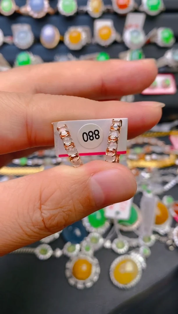 【闪购商品】翡翠戒指银S925镶嵌天然A货翡翠1