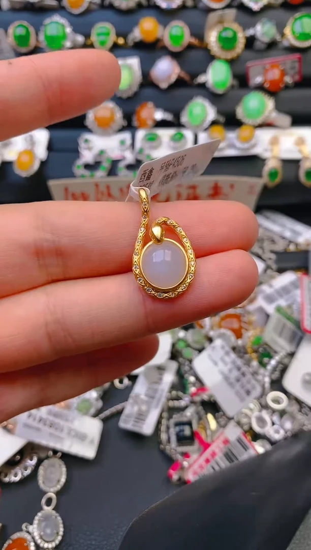 【闪购商品】翡翠戒指银S925镶嵌天然翡翠