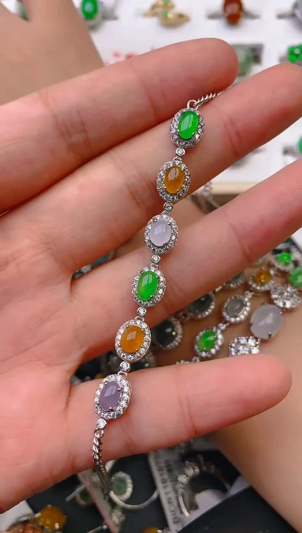 【闪购商品】翡翠戒指银S925镶嵌天然翡翠