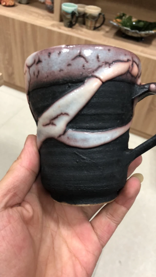 虎溪窑志野马克杯