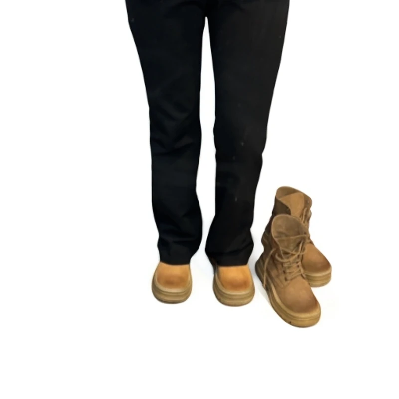 翻盖英伦马丁靴女春秋新款百搭超火短靴厚底大黄靴