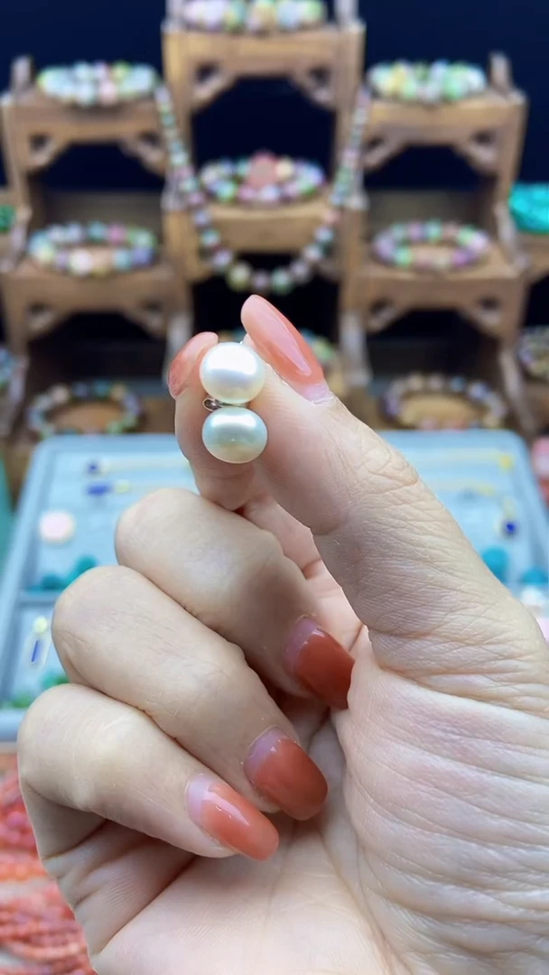 【闪购商品】淡水珍珠·银S925镶嵌A3-耳钉