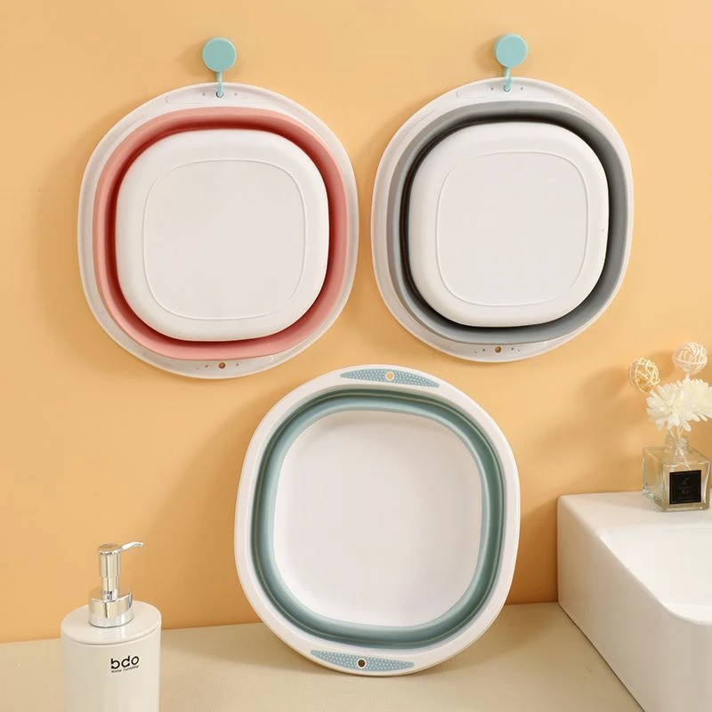 可折叠压缩洗脸盆旅行便携式婴儿盆子大号家用洗脚盆学生宿舍用盆