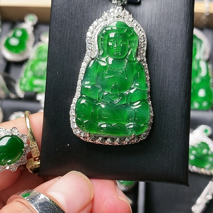 翡翠颈饰未镶嵌吊坠9