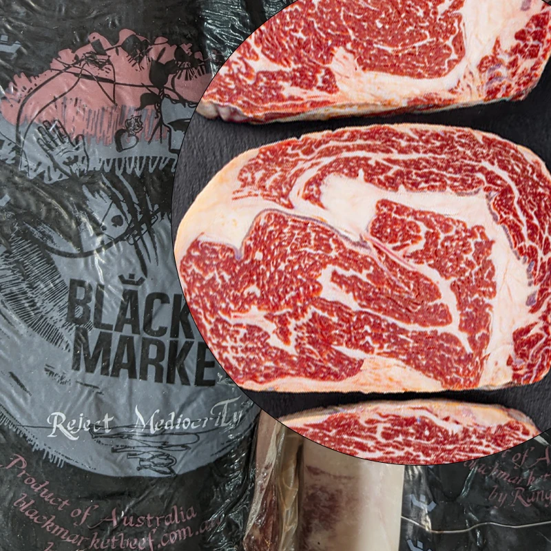 讲究哥【黑市M5+眼肉】澳洲BLACK MARKET谷饲安格斯原切肉眼牛排