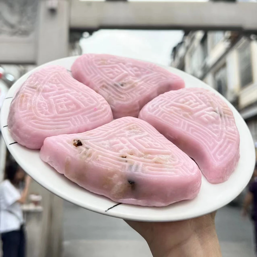 【潮州牌坊街】纯手工红桃粿特产小吃必打卡皮薄馅大