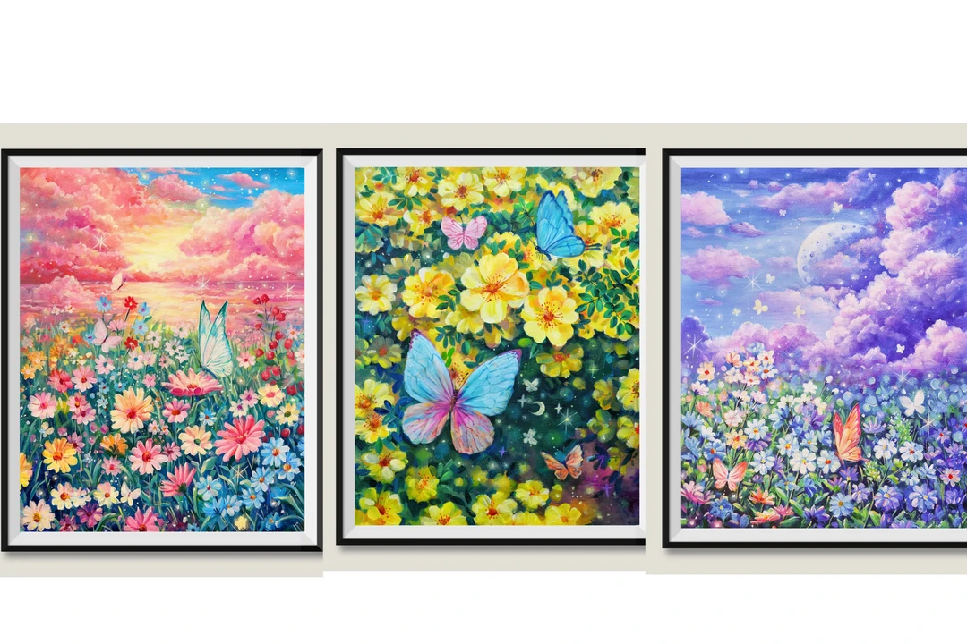 JH花田系列70*85金丝布大格四股线十字绣【无针无工具】