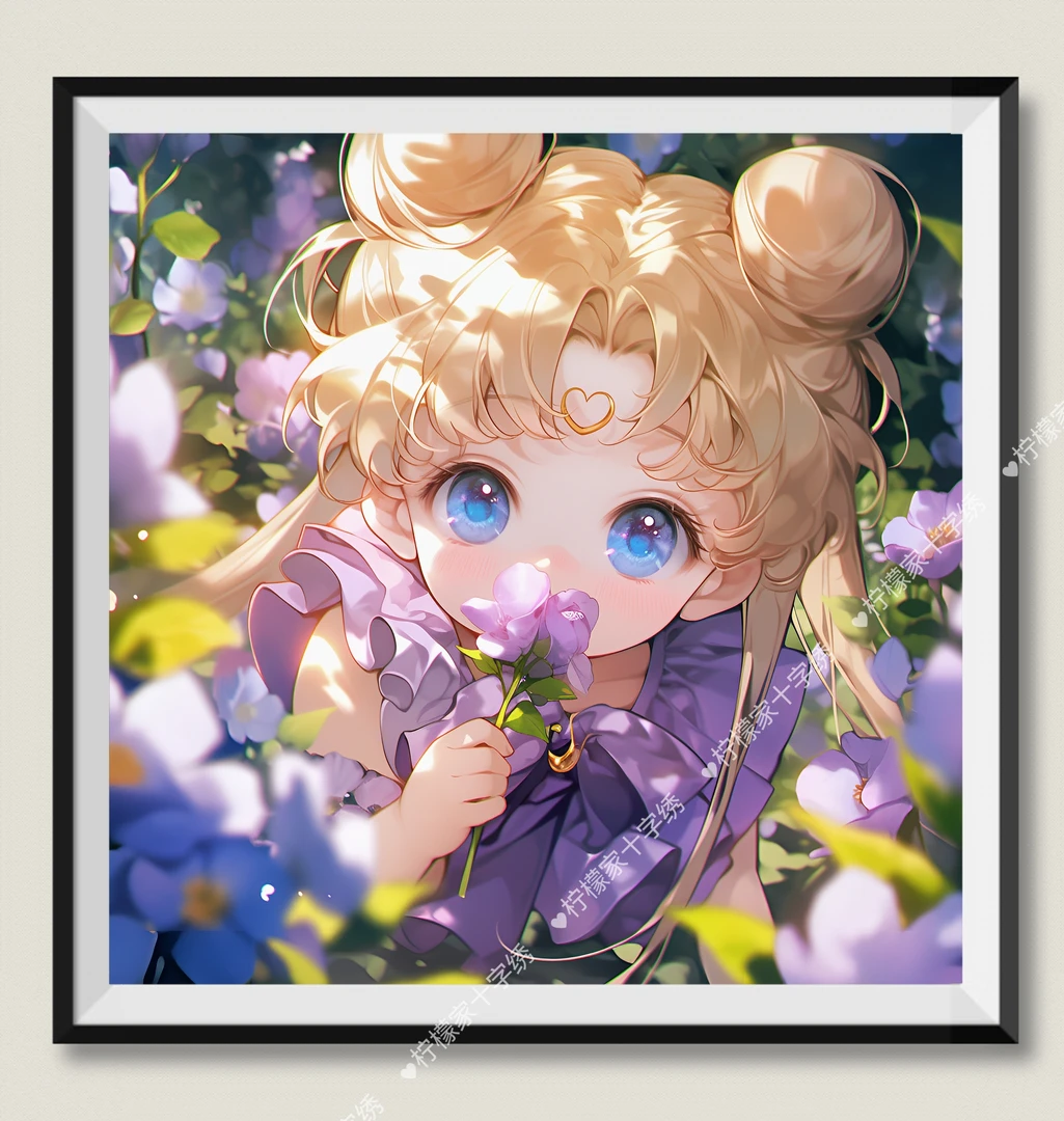 JH紫冰月 60×60四股线 42色金丝布【无针无工具】印花清晰