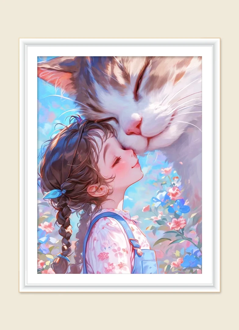 JH亲爱的猫咪65*80金丝布大格四股线58色十字绣【无针无工具】