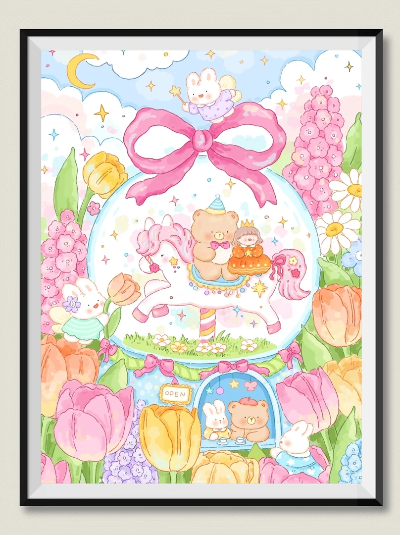 JH水晶乐园 65*85大格四股线 41色金丝布【无针无工具】印花清晰