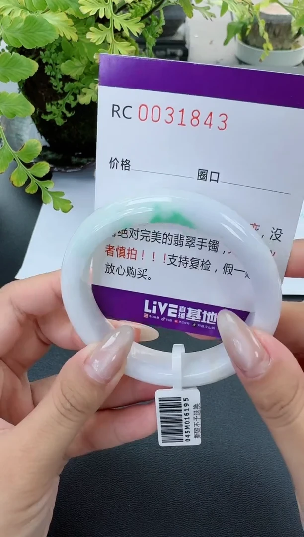 【闪购商品】翡翠手镯未镶嵌翡翠手镯圈口54.8