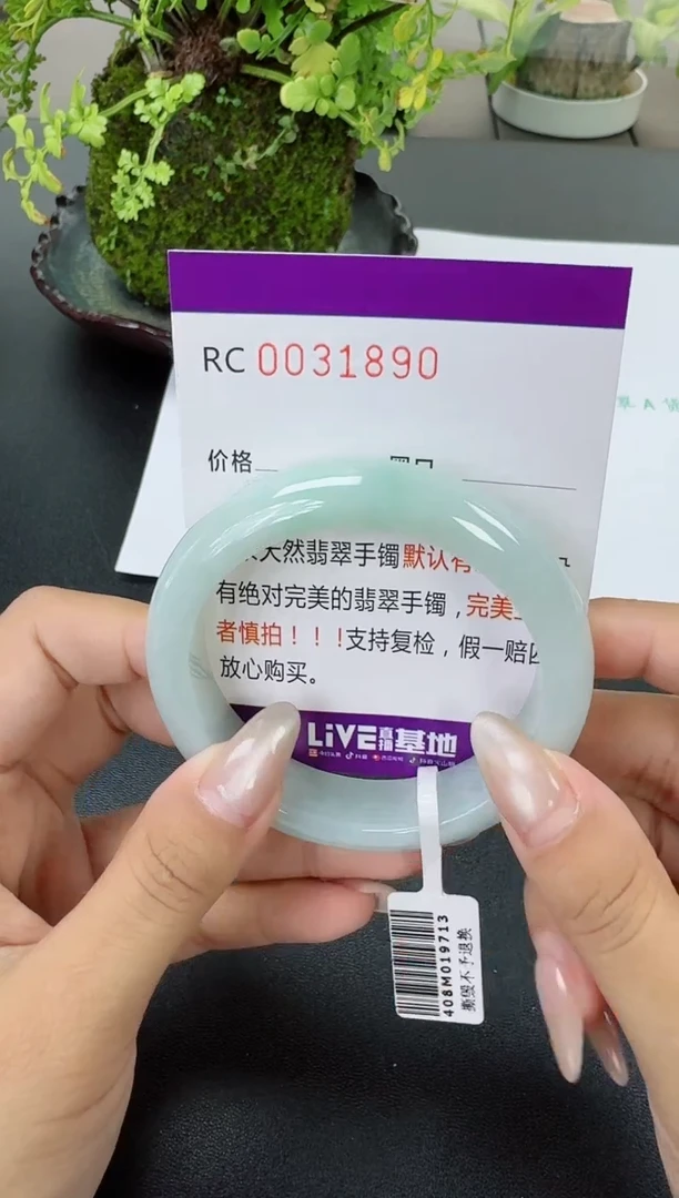 【闪购商品】翡翠手镯未镶嵌翡翠手镯圈口 53.7