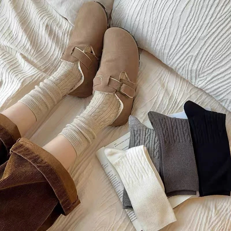 羊绒冬季保暖女士中高筒袜子 轻薄保暖 一双过冬