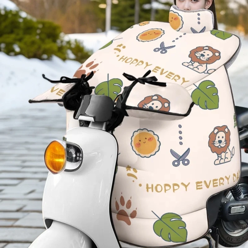 电动车挡风被冬季加绒加厚电瓶车冬天2023新款防水冬款防风罩通用