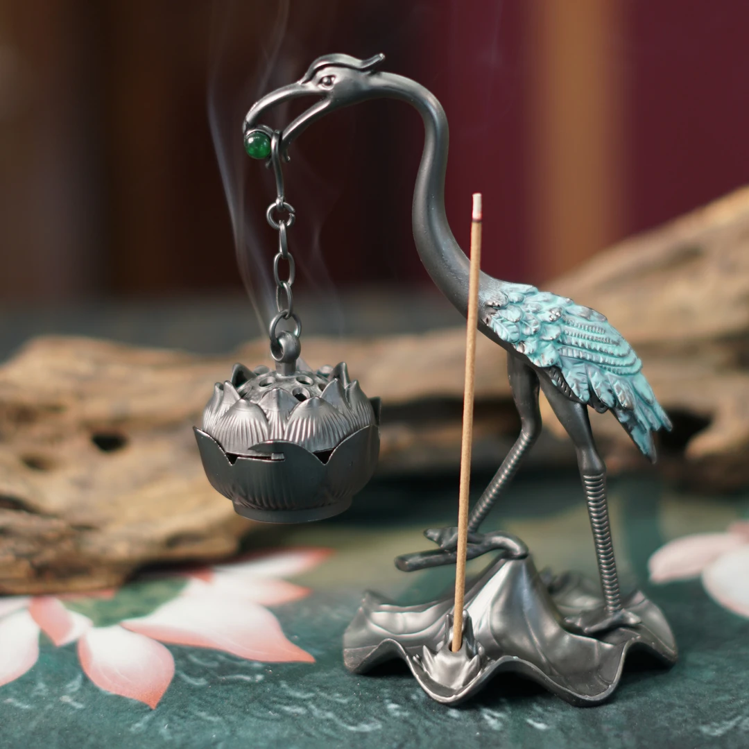 悬挂香炉小祥云无粘粉线香香插香薰炉摆件复古卧室大气温馨家用