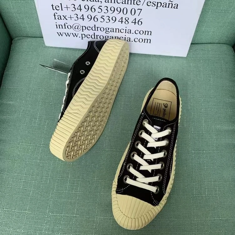 Pedro Goncla西班牙小众帆布鞋休闲系带小白鞋平底饼干鞋单鞋女