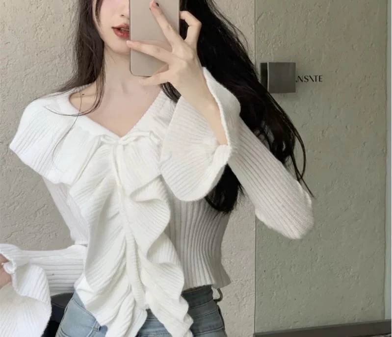 甜美纯欲风设计感别致显瘦上衣