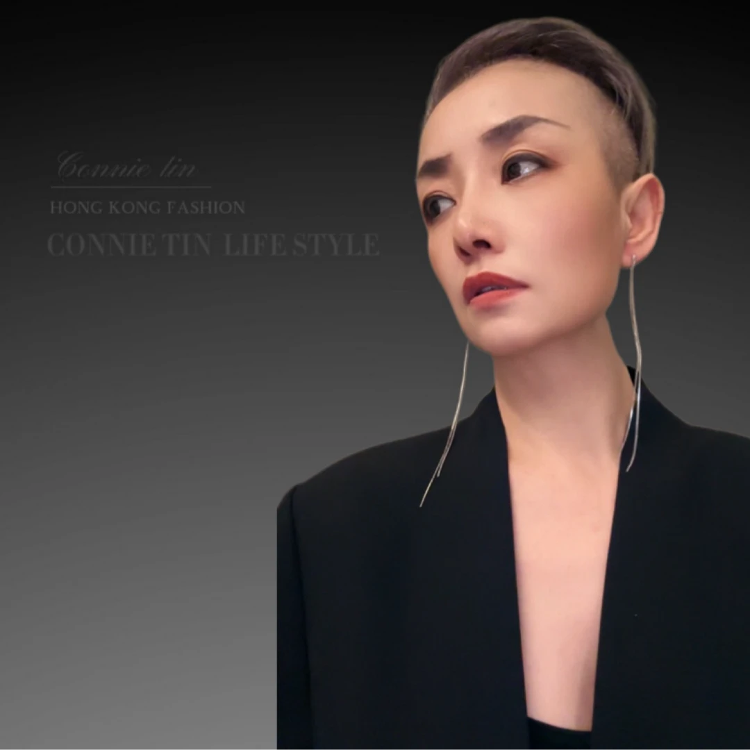 钛钢耳饰 CONNIE TIN  韩冷淡风极简线耳线